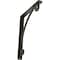 Ekena Millwork Legacy Wrought Iron Bracket, (Single center brace), Antiqued Warm Silver 1 1/2"W x 10"D x 12"H BKTM01X10X12SLEAWS - alternate 1
